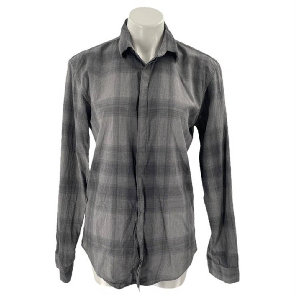 BURBERRY LONDON cotton plaid long sleeved button down sz SMALL